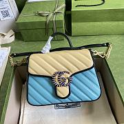 Gucci GG Marmont Mini Blue/Pastel bag - 583571 - 21x15.5x8cm - 1