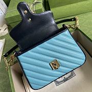 Gucci GG Marmont Mini Blue/Pastel bag - 583571 - 21x15.5x8cm - 3