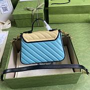 Gucci GG Marmont Mini Blue/Pastel bag - 583571 - 21x15.5x8cm - 4