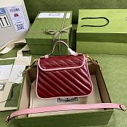 Gucci GG Marmont Mini Red/Pink Bag- 583571 - 21x15.5x8cm - 2