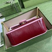 Gucci GG Marmont Mini Red/Pink Bag- 583571 - 21x15.5x8cm - 3