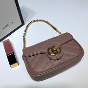  Gucci GG Marmont Chain Shoulder Mini Bag Dusty Pink - 575161 - 13x9x5cm - 2