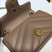  Gucci GG Marmont Chain Shoulder Mini Bag Beige- 575161 - 13x9x5cm - 2