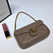  Gucci GG Marmont Chain Shoulder Mini Bag Beige- 575161 - 13x9x5cm - 4