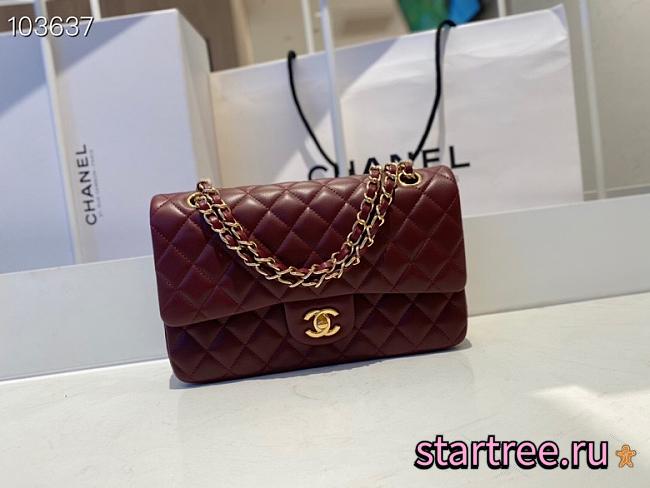 Chanel Classic Flap Chain Bag Red Wine - 25cm - 1