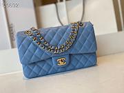 Chanel Classic Flap Chain Bag Blue - 25cm - 6