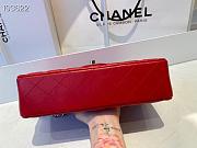 Chanel Classic Flap Chain Bag Red Silver - 25cm - 4