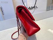 Chanel Classic Flap Chain Bag Red Silver - 25cm - 2