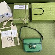 Gucci Horsebit 1955 Small Shoulder Bag Green- 602204 - 25x18x8cm - 5