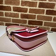 Gucci Horsebit 1955 Small Shoulder Bag Red/Pink - 25x18x8cm - 3