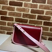 Gucci Horsebit 1955 Small Shoulder Bag Red/Pink - 25x18x8cm - 4