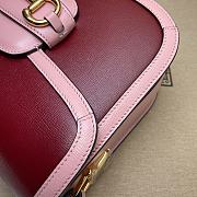 Gucci Horsebit 1955 Small Shoulder Bag Red/Pink - 25x18x8cm - 6