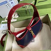 Gucci Jackie 1961 Small Shoulder Bag Blue/Red - 636706 - 28x19x4.5cm - 4