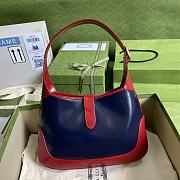 Gucci Jackie 1961 Small Shoulder Bag Blue/Red - 636706 - 28x19x4.5cm - 5