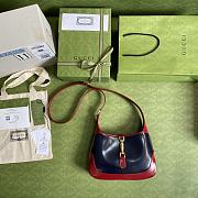 Gucci Jackie 1961 Small Shoulder Bag Blue/Red - 636706 - 28x19x4.5cm - 6