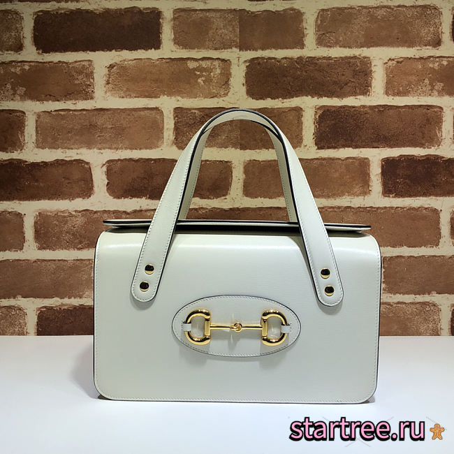 Gucci Horsebit 1955 Small Top Handle White Bag - 627323 - 27.5x17.5x11cm - 1