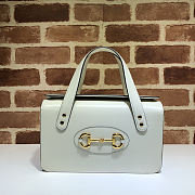 Gucci Horsebit 1955 Small Top Handle White Bag - 627323 - 27.5x17.5x11cm - 1