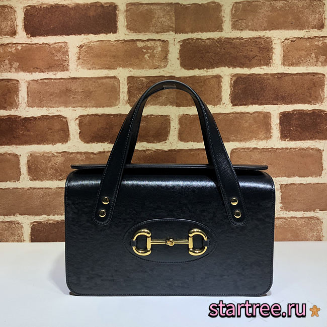 Gucci Horsebit 1955 Small Top Handle Black Bag - 627323 - 27.5x17.5x11cm - 1