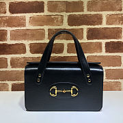 Gucci Horsebit 1955 Small Top Handle Black Bag - 627323 - 27.5x17.5x11cm - 1