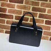 Gucci Horsebit 1955 Small Top Handle Black Bag - 627323 - 27.5x17.5x11cm - 6