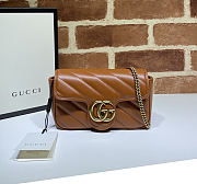 Gucci ‎GG Marmont Matelassé Super Mini Bag - 476433 - 16.5x10.2x5.1cm - 1