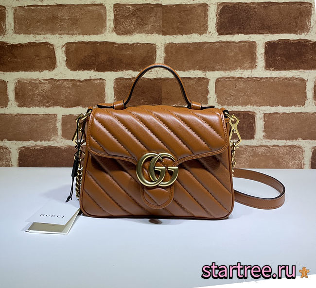 Gucci GG Marmont Mini Top Handle Bag - 583571 - 21x15.5x8cm - 1