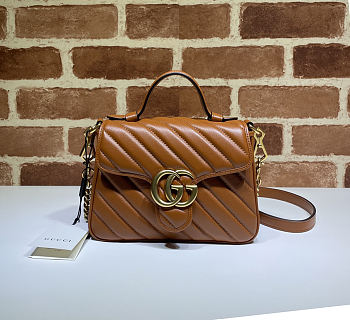 Gucci GG Marmont Mini Top Handle Bag - 583571 - 21x15.5x8cm