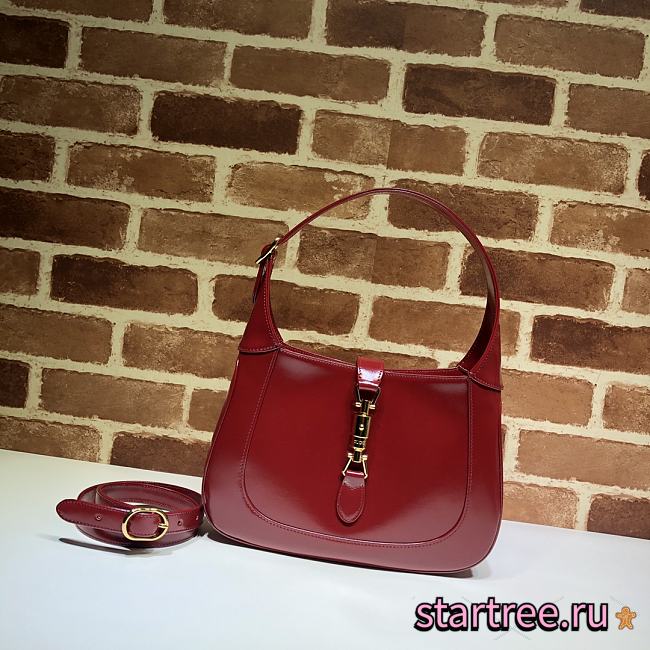 Gucci Jackie 1961 Small Shoulder Bag Red - 636709 - 28x19x4.5cm - 1