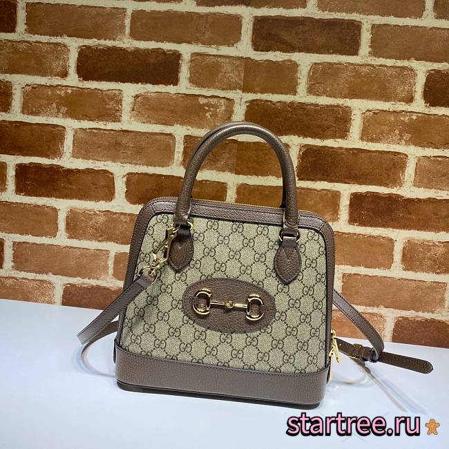 Gucci Horsebit 1955 Small Top Handle Brown Bag- 621220 - 25x24x9cm - 1