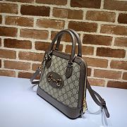 Gucci Horsebit 1955 Small Top Handle Brown Bag- 621220 - 25x24x9cm - 6