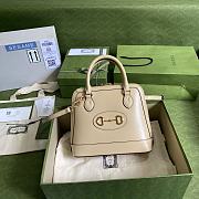 Gucci Horsebit 1955 Small Top Handle White Bag - 621220 - 25x24x9cm - 1