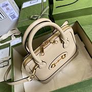 Gucci Horsebit 1955 Small Top Handle White Bag - 621220 - 25x24x9cm - 5