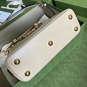 Gucci Horsebit 1955 Small Top Handle White Bag - 621220 - 25x24x9cm - 6