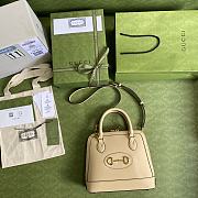 Gucci Horsebit 1955 Small Top Handle White Bag - 621220 - 25x24x9cm - 2