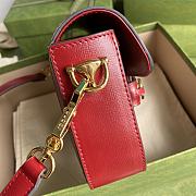 Gucci Horsebit 1955 Supreme Canvas Mini Red Bag - 658574 - 20.5x14x5cm - 6