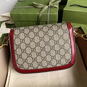 Gucci Horsebit 1955 Supreme Canvas Mini Red Bag - 658574 - 20.5x14x5cm - 3