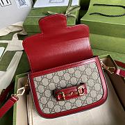 Gucci Horsebit 1955 Supreme Canvas Mini Red Bag - 658574 - 20.5x14x5cm - 2