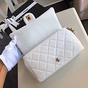Chanel Flap In White Quilted Lambskin Leather - 16x24x6cm - 4