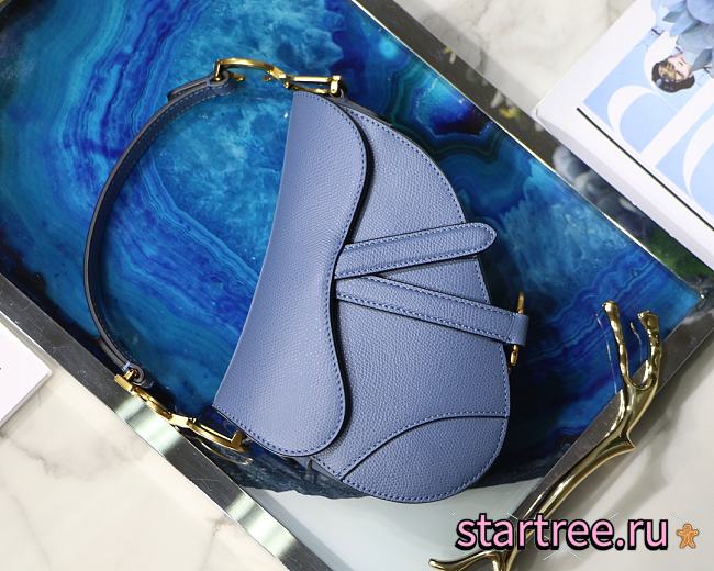 Dior Saddle Mini Blue Bag - 19.5 x 16 x 6.5 cm - 1