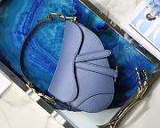 Dior Saddle Mini Blue Bag - 19.5 x 16 x 6.5 cm - 1