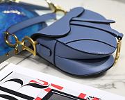 Dior Saddle Mini Blue Bag - 19.5 x 16 x 6.5 cm - 6