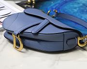 Dior Saddle Mini Blue Bag - 19.5 x 16 x 6.5 cm - 4