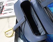Dior Saddle Mini Blue Bag - 19.5 x 16 x 6.5 cm - 3