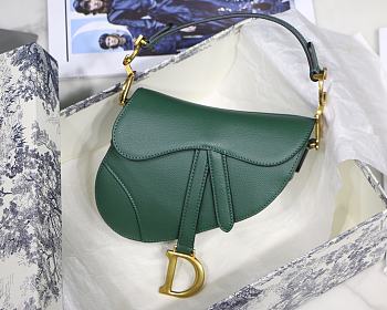 Dior Saddle Mini Green Bag - 19.5 x 16 x 6.5 cm