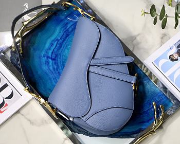 Dior Saddle Blue Bag- 25.5 x 20 x 6.5 cm