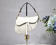 Dior Saddle Mini White Bag - 19.5 x 16 x 6.5 cm - 1