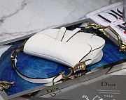 Dior Saddle Mini White Bag - 19.5 x 16 x 6.5 cm - 2