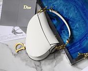 Dior Saddle Mini White Bag - 19.5 x 16 x 6.5 cm - 4