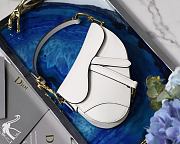 Dior Saddle Mini White Bag - 19.5 x 16 x 6.5 cm - 6