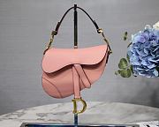 Dior Saddle Mini Pink Bag - 19.5 x 16 x 6.5 cm - 1